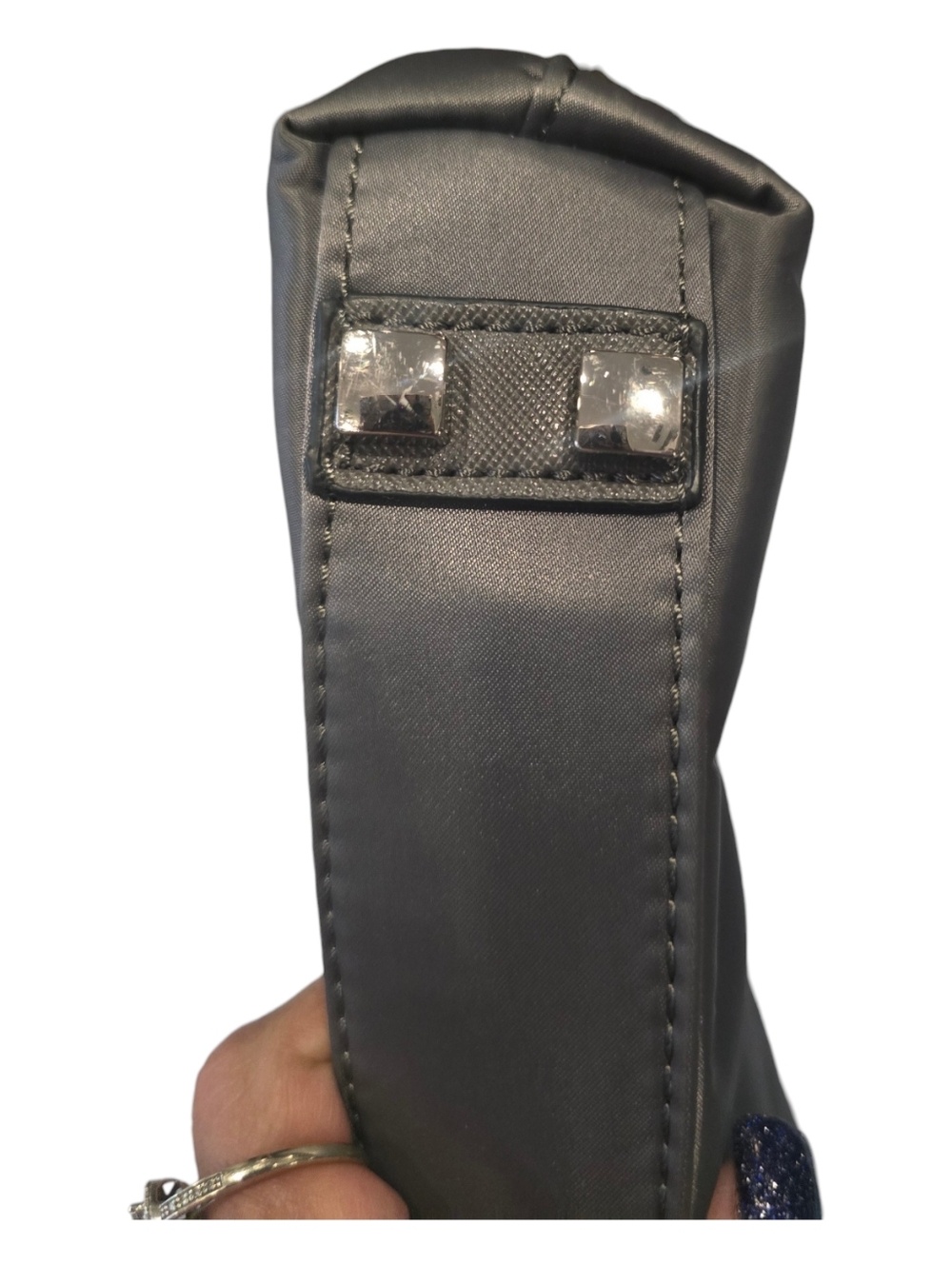 Simply Noelle Compact Gray Crossbody Bag Everyday Style Nylon Body - Picture 12 of 12